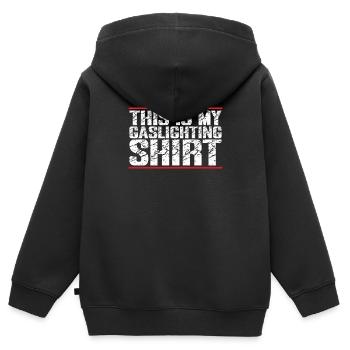 Allume-gaz - Sweat Premium à capuche zippé enfant bio - noir - Dos - AI Model Kid Male (0cm)