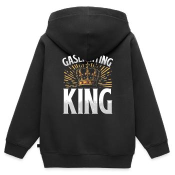 Allume-gaz - Sweat Premium à capuche zippé enfant bio - noir - Dos - AI Model Kid Male (0cm)