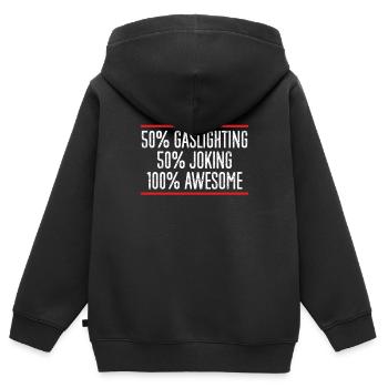Allume-gaz - Sweat Premium à capuche zippé enfant bio - noir - Dos - AI Model Kid Male (0cm)