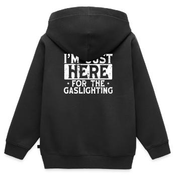 Allume-gaz - Sweat Premium à capuche zippé enfant bio - noir - Dos - AI Model Kid Male (0cm)