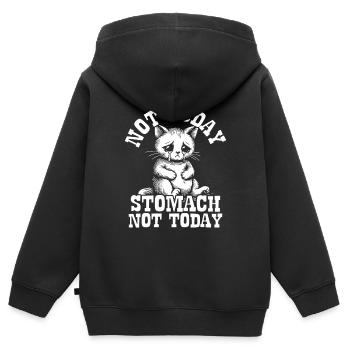 Douleur à l’estomac Survivant Douleur à l’estomac - Sweat Premium à capuche zippé enfant bio - noir - Dos - AI Model Kid Male (0cm)