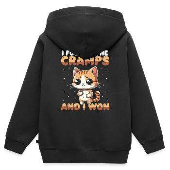 Douleur à l’estomac Survivant Douleur à l’estomac - Sweat Premium à capuche zippé enfant bio - noir - Dos - AI Model Kid Male (0cm)