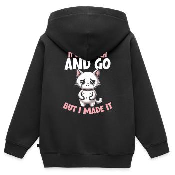 Douleur à l’estomac Survivant Douleur à l’estomac - Sweat Premium à capuche zippé enfant bio - noir - Dos - AI Model Kid Male (0cm)