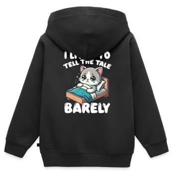 Douleur à l’estomac Survivant Douleur à l’estomac - Sweat Premium à capuche zippé enfant bio - noir - Dos - AI Model Kid Male (0cm)