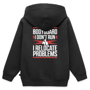Private Security Professional Bodyguard Vip - Kinder Premium Organic Zip Hoodie - Schwarz - Hinten - AI Model Kid Male (0cm)
