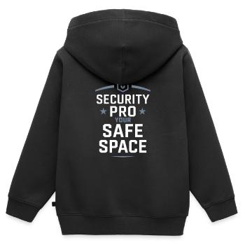 Private Security Professional Bodyguard Vip - Kinder Premium Organic Zip Hoodie - Schwarz - Hinten - AI Model Kid Male (0cm)