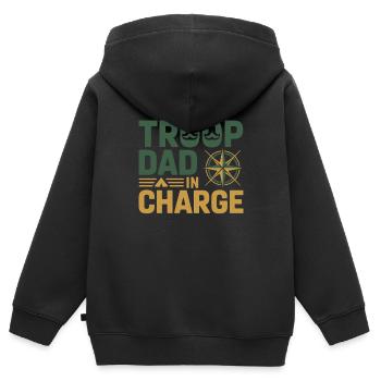 Dad Girl Scout Leader Proud Troop Support Scout - Kinder Premium Organic Zip Hoodie - Schwarz - Hinten - AI Model Kid Male (0cm)