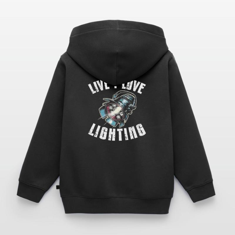 Lighting technician Lighting technician Lighting technology Kids Premium Organic Zip-up Hoodie