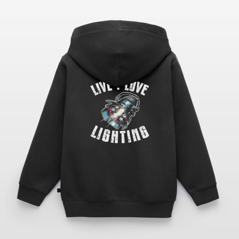 Lighting technician Lighting technician Lighting technology Kids Premium Organic Zip-up Hoodie