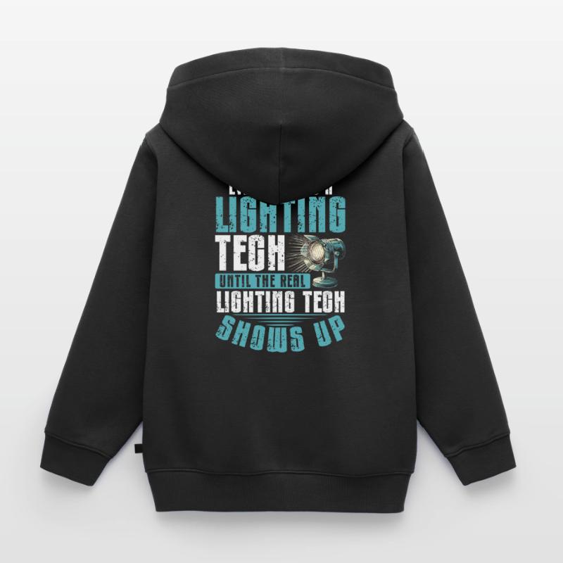 Lighting technician Lighting technician Lighting technology Kids Premium Organic Zip-up Hoodie