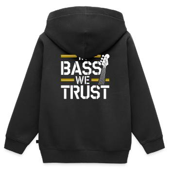 Bass Gitarrist Musiker Gear Funk Rock Jazz - Kinder Premium Organic Zip Hoodie - Schwarz - Hinten - AI Model Kid Male (0cm)