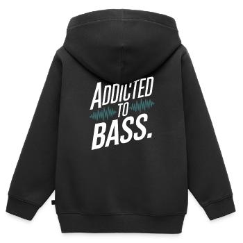 Bass Gitarrist Musiker Gear Funk Rock Jazz - Kinder Premium Organic Zip Hoodie - Schwarz - Hinten - AI Model Kid Male (0cm)