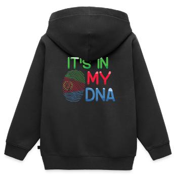 Eritrea Es Liegt In Meinem DNA Fingerabdruck - Kinder Premium Organic Zip Hoodie - Schwarz - Hinten - AI Model Kid Male (0cm)
