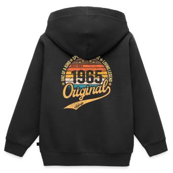 60. Geburtstag Männer Retro Vintage Jahrgang 1965 - Kinder Premium Organic Zip Hoodie - Schwarz - Hinten - AI Model Kid Male (0cm)