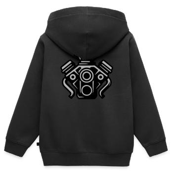 Motor Kfz Symbol Tuning - Kinder Premium Organic Zip Hoodie - Schwarz - Hinten - AI Model Kid Male (0cm)