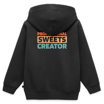 Konditor - Kinder Premium Organic Zip Hoodie - Schwarz - Hinten - AI Model Kid Male (0cm)