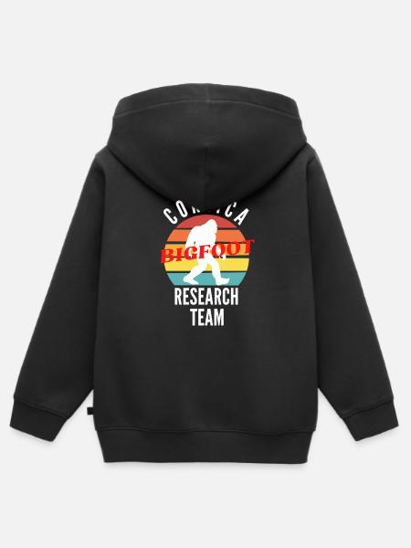 CORSICA BIGFOOT RESEARCH TEAM - Sweat Premium à capuche zippé enfant bio - noir