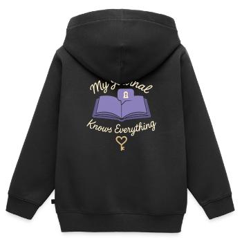 Gratitude Practice Journal Lover Emotional - Kids Premium Organic Zip-up Hoodie - black - Back - AI Model Kid Male (0cm)