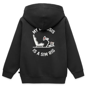 Sim Racing Simulator Cockpit Esports Racer - Kinder Premium Organic Zip Hoodie - Schwarz - Hinten - AI Model Kid Male (0cm)