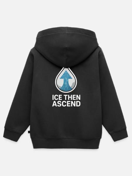 Cold showers Mental hardness Cold exposure - Kids Premium Organic Zip-up Hoodie - black