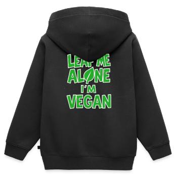 Vegan Punk Rebel Vegan Vegan Anarchist Vegan - Kids Premium Organic Zip-up Hoodie - black - Back - AI Model Kid Male (0cm)