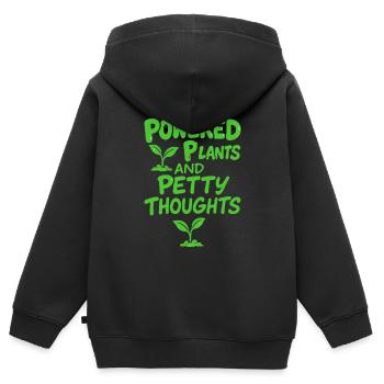 Vegan Punk Rebel Vegan Vegan Anarchist Vegan - Kids Premium Organic Zip-up Hoodie - black - Back - AI Model Kid Male (0cm)