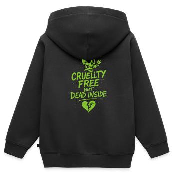 Vegan Punk Rebel Vegan Vegan Anarchist Vegan - Kids Premium Organic Zip-up Hoodie - black - Back - AI Model Kid Male (0cm)