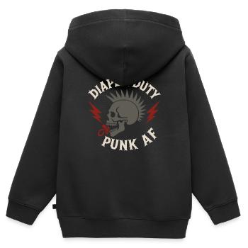 Punk Dad Alternatif Paternité Rebelle - Sweat Premium à capuche zippé enfant bio - noir - Dos - AI Model Kid Male (0cm)