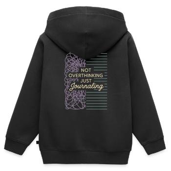 Gratitude Practice Journal Lover Emotional - Kids Premium Organic Zip-up Hoodie - black - Back - AI Model Kid Male (0cm)