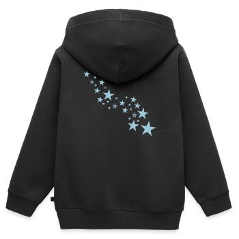 stars - Sweat Premium à capuche zippé enfant bio - noir - Dos - AI Model Kid Male (0cm)