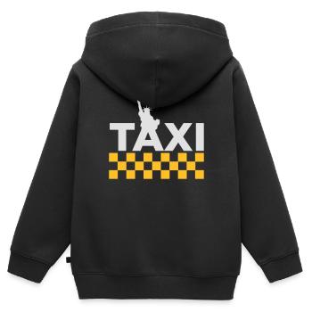 New York Taxi - Kinder Premium Organic Zip Hoodie - Schwarz - Hinten - AI Model Kid Male (0cm)