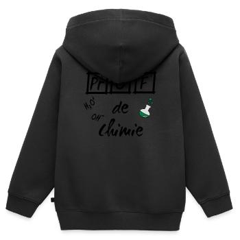 Je suis prof de chimie ballon - Kinder Premium Organic Zip Hoodie - Schwarz - Hinten - AI Model Kid Male (0cm)