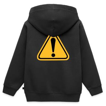 Ausrufezeichen - Kinder Premium Organic Zip Hoodie - Schwarz - Hinten - AI Model Kid Male (0cm)