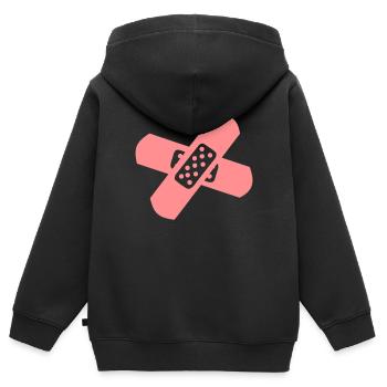 pansement medicale bobo 2 - Sweat Premium à capuche zippé enfant bio - noir - Dos - AI Model Kid Male (0cm)