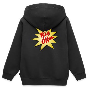 Offer / Angebot / Big Offer - Kinder Premium Organic Zip Hoodie - Schwarz - Hinten - AI Model Kid Male (0cm)