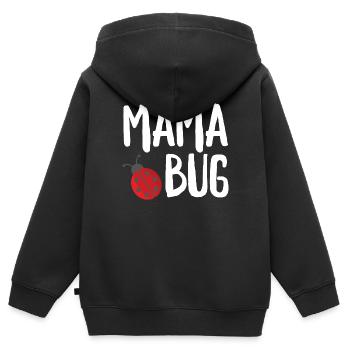 Mama Bug - Kinder Premium Organic Zip Hoodie - Schwarz - Hinten - AI Model Kid Male (0cm)