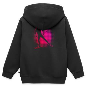 Ski de fond Ski de fond Ski de fond Patinage Ski de fond Classique - Sweat Premium à capuche zippé enfant bio - noir - Dos - AI Model Kid Male (0cm)