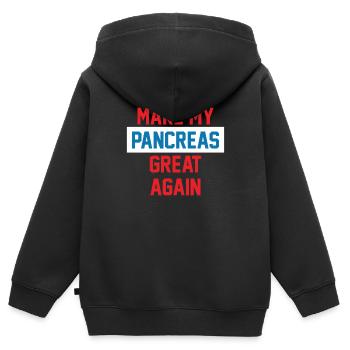 MEINE BAUCHSPEICHELDRÜSE WIEDER GROßARTIG MACHEN - Kinder Premium Organic Zip Hoodie - Schwarz - Hinten - AI Model Kid Male (0cm)