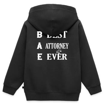 BAE Meilleur avocat avocat de tous les temps - Sweat Premium à capuche zippé enfant bio - noir - Dos - AI Model Kid Male (0cm)