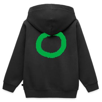Cercle Manch - Sweat Premium à capuche zippé enfant bio - noir - Dos - AI Model Kid Male (0cm)