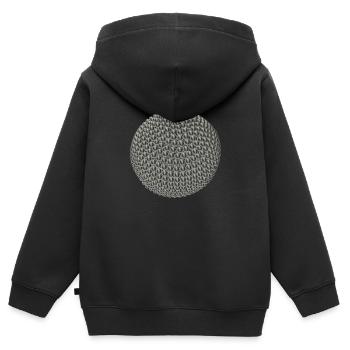 Boules en titane en optique 3D - Sweat Premium à capuche zippé enfant bio - noir - Dos - AI Model Kid Male (0cm)