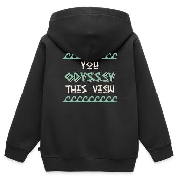 Antike Griechische Mythologie und Griechischer - Kinder Premium Organic Zip Hoodie - Schwarz - Hinten - AI Model Kid Male (0cm)