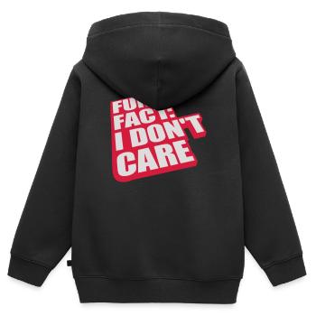 Je me fiche des faits - Sweat Premium à capuche zippé enfant bio - noir - Dos - AI Model Kid Male (0cm)