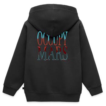 astrophysics spaceship birthday humor present - Kinder Premium Organic Zip Hoodie - Schwarz - Hinten - AI Model Kid Male (0cm)