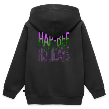 drôle de citation abeille produit barbe gang bday - Sweat Premium à capuche zippé enfant bio - noir - Dos - AI Model Kid Male (0cm)