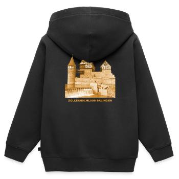 Musée Balingen Zollernschloss Baden-Würtemberg - Sweat Premium à capuche zippé enfant bio - noir - Dos - AI Model Kid Male (0cm)