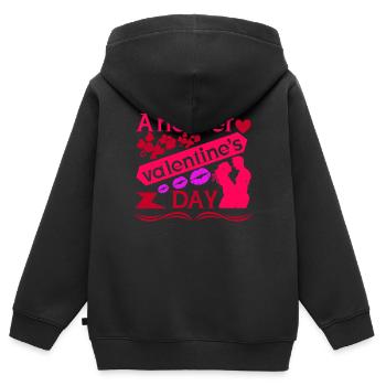 ANOTHER VALENTINE S DAY - Kids Premium Organic Zip-up Hoodie - black - Back - AI Model Kid Male (0cm)