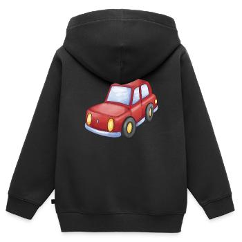Jouets Voiture Retro Voitures Jouets - Sweat Premium à capuche zippé enfant bio - noir - Dos - AI Model Kid Male (0cm)