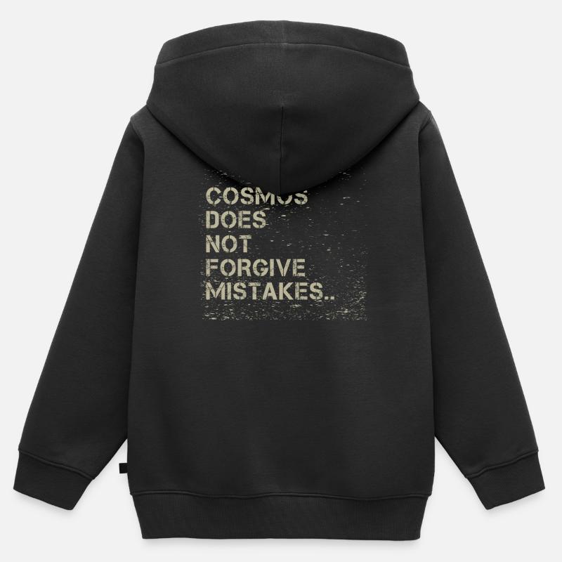 Cosmos Does Not Forgive Mistakes - Sweat Premium à capuche zippé enfant bio - noir