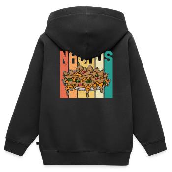 Nachos Jalapenos Cheese Mexico Mexican cuisine - Kinder Premium Organic Zip Hoodie - Schwarz - Hinten - AI Model Kid Male (0cm)